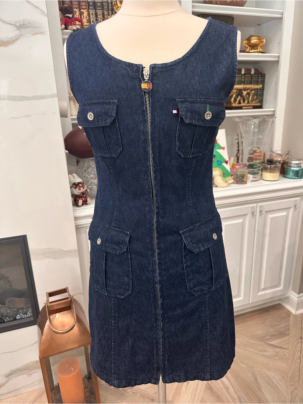 Vintage Tommy Hilfiger Denim Zip Front Dress